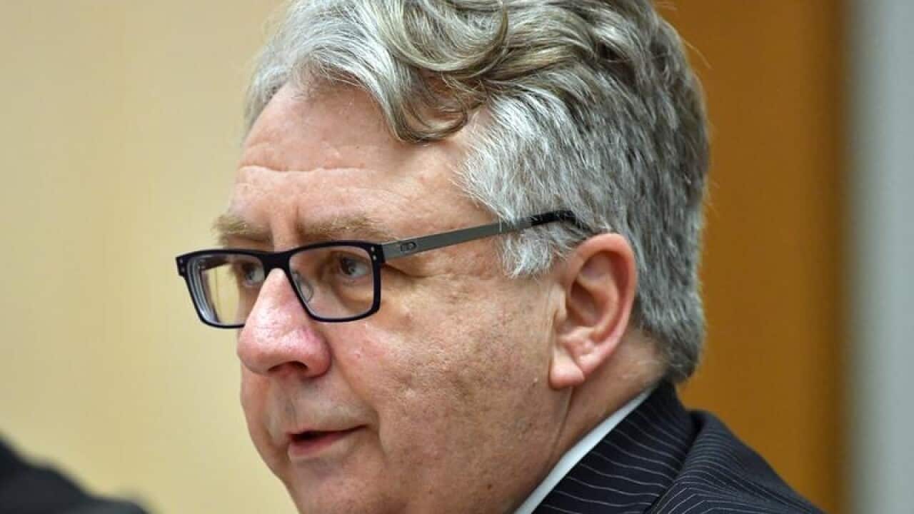 Mark Bielecki during Senate Estimate at Parliament House.