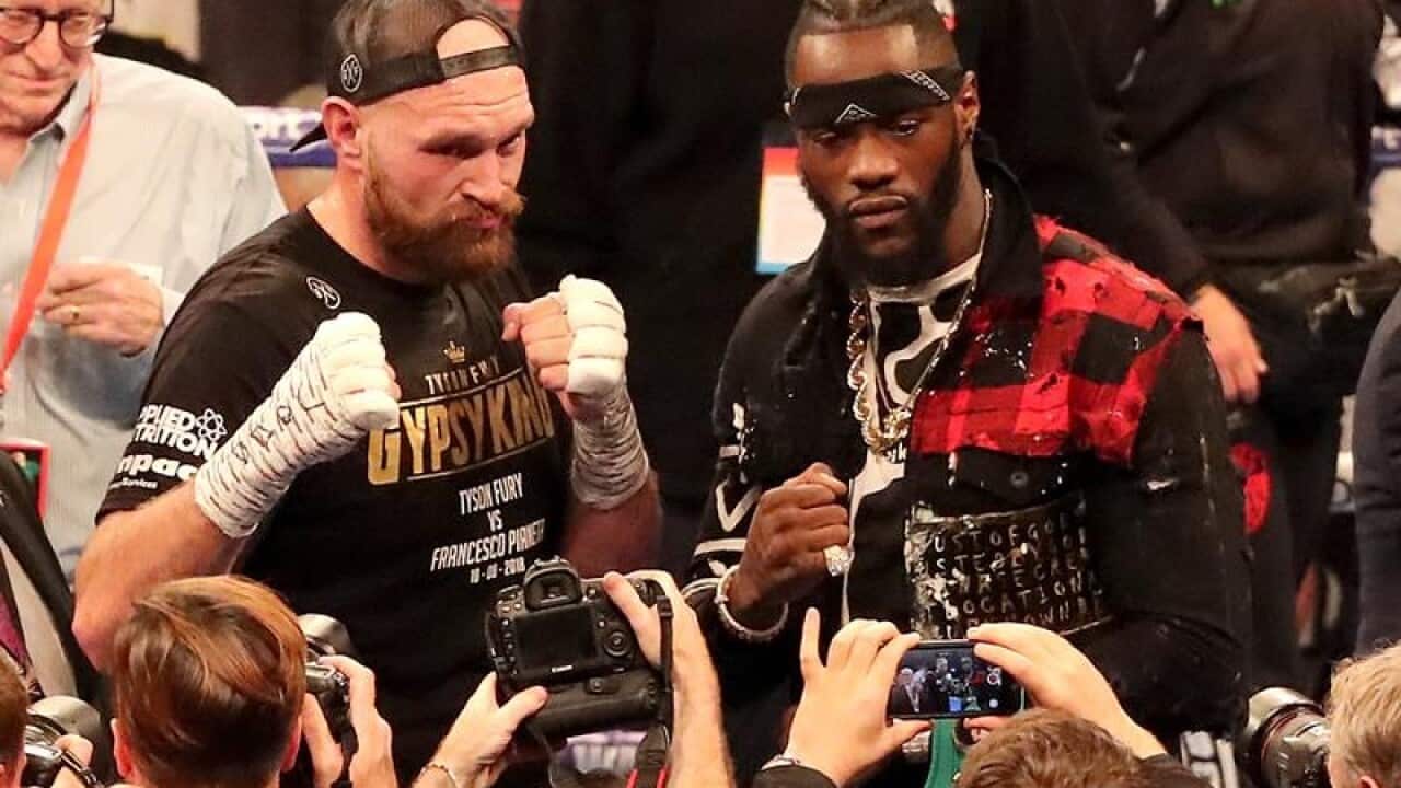 Tyson Fury and WBC heavyweight champion Deontay Wilder