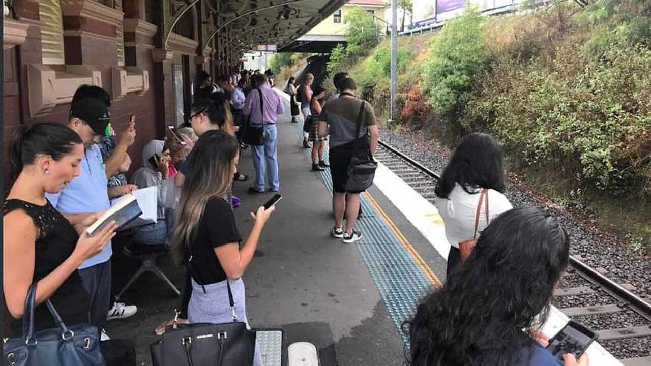 Sydney commuters across the network faced long waiting times after storms and drivers calling in sick caused chaos.