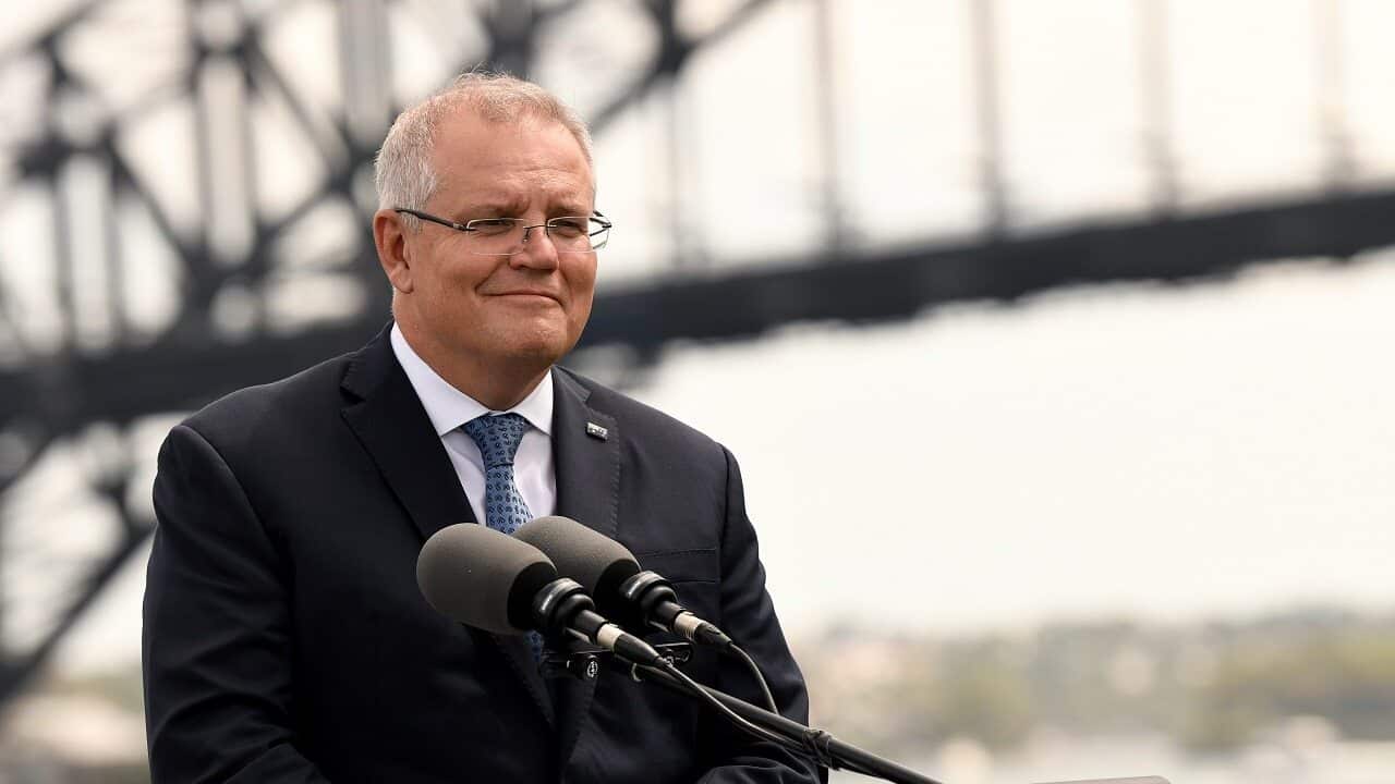 Scott Morrison during the press conference on Friday.