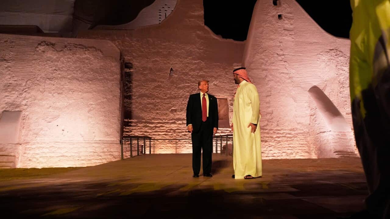 President Donald Trump and His Royal Highness, Mohammed bin Salman al SaudI (AAP).jpg