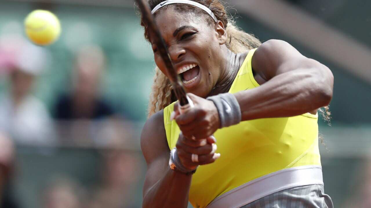 Serena Williams in action.