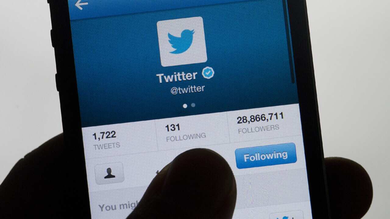 Twitter application on a phone