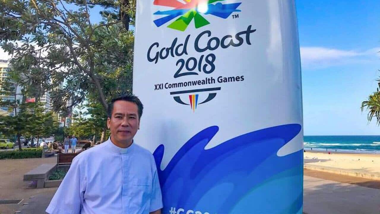 Cha Nguyễn Duy Tân trong chuyến viếng thăm Úc Châu đầu năm 2018