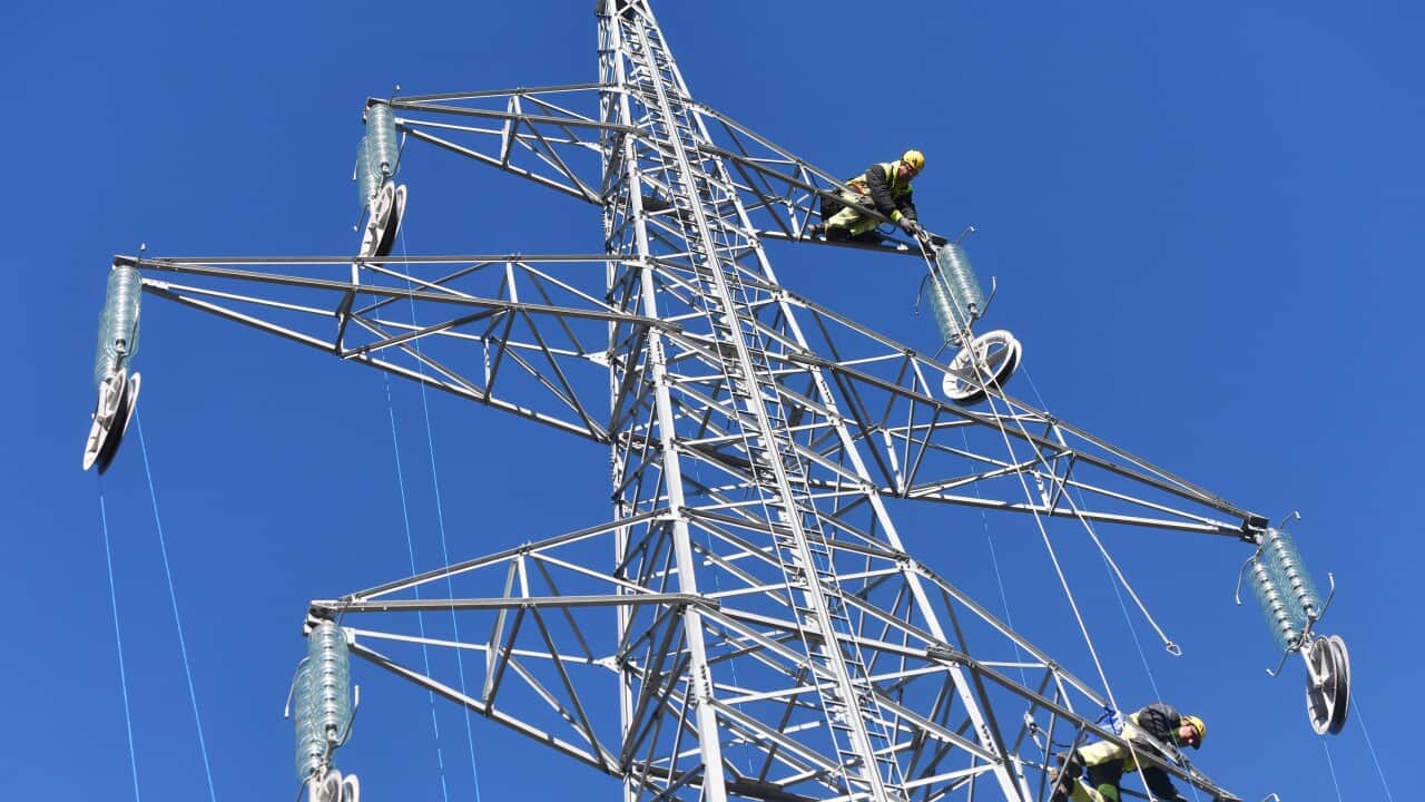 New electricity power pylons