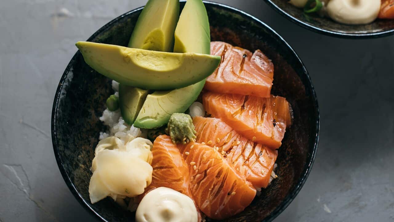 Aburi salmon donburi SBS The Cook Up with Adam Liaw