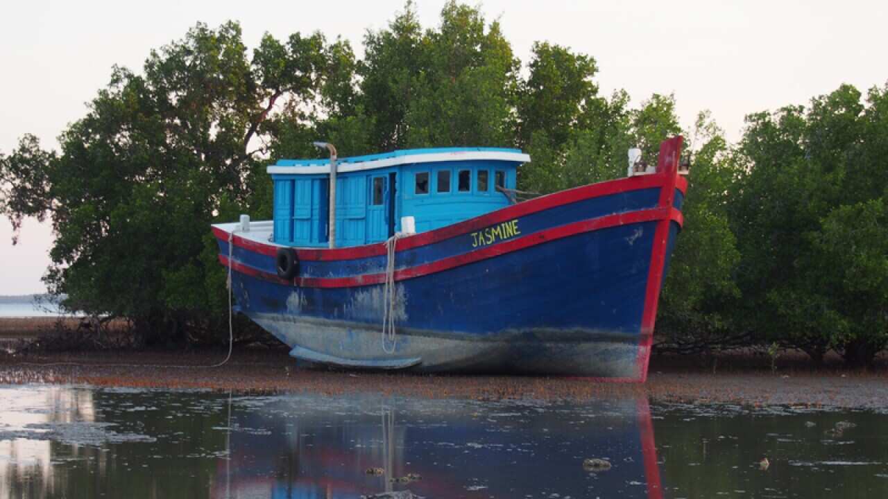 A boat used to transfer asylum seekers by Australian Border Force