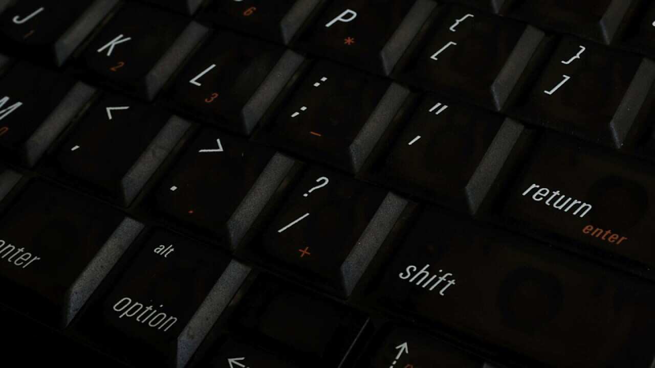 A computer keyboard