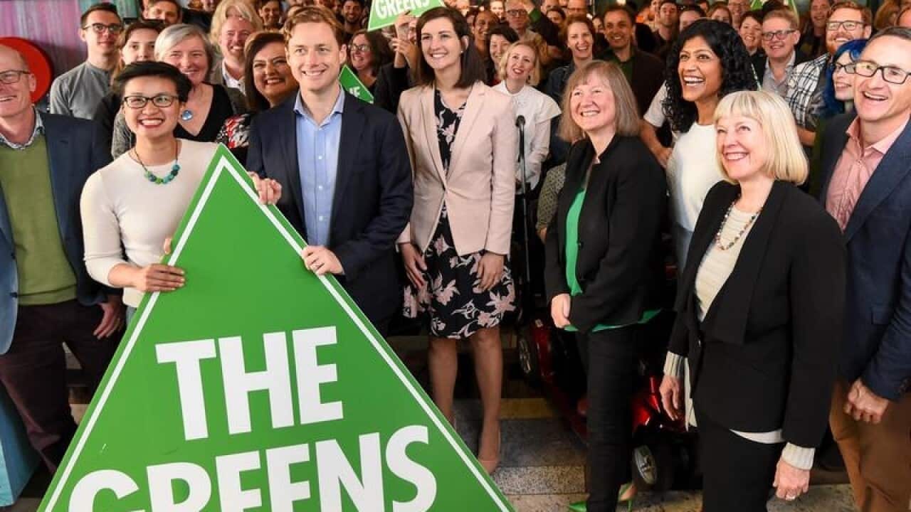 The Victorian Greens at the launch of the state election campaign.