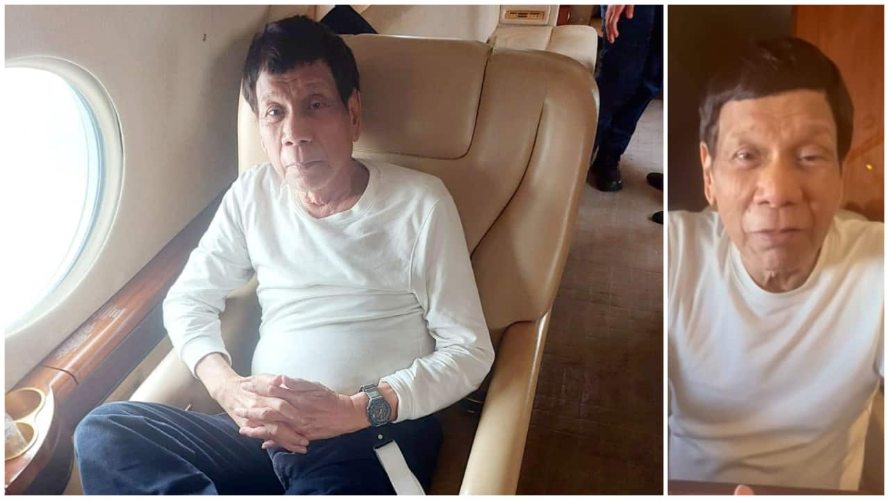 Former Philippine President Rodrigo Duterte posted a social media video to his supporters as the ICC takes him into custody.