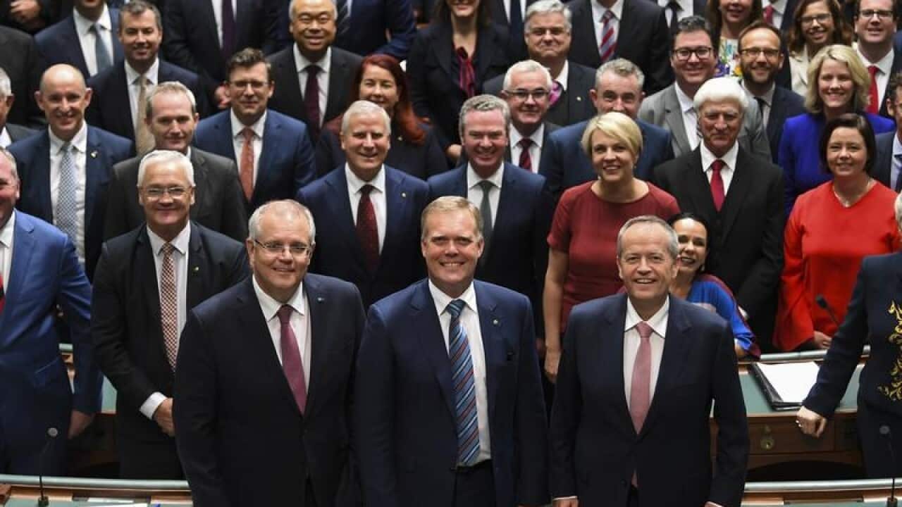 MPs at at Parliament House in Canberra