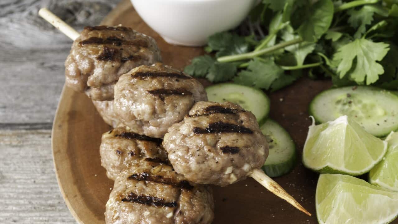 Grilled pork patties