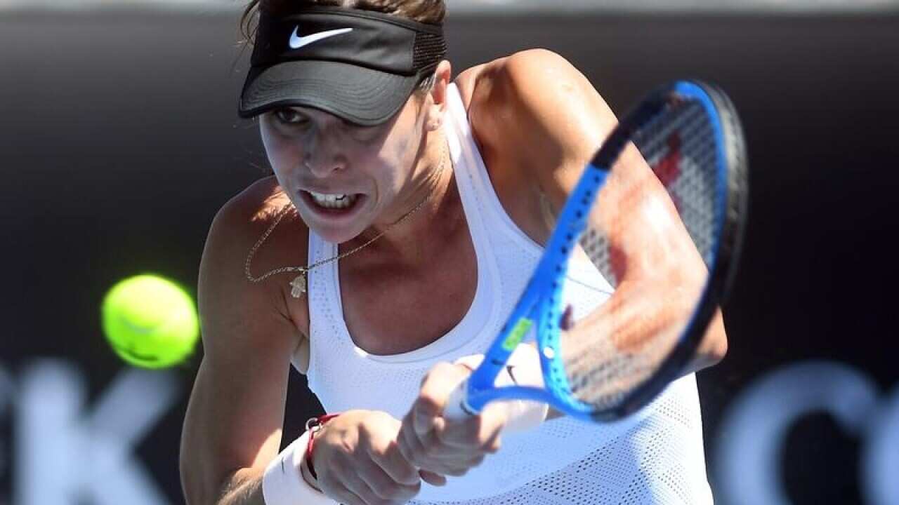 Ajla Tomljanovic of Australia returns