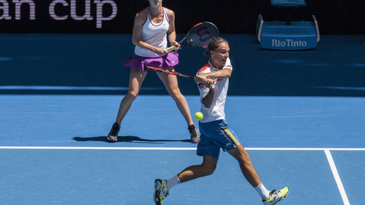 Elina Svitolina and Alexandr Dolgopolov for the Ukraine
