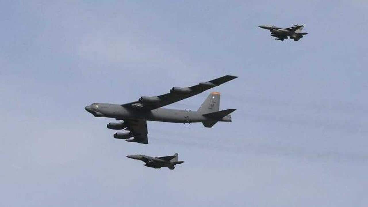 File photo of a US Air Force B-52 bomber (AAP)