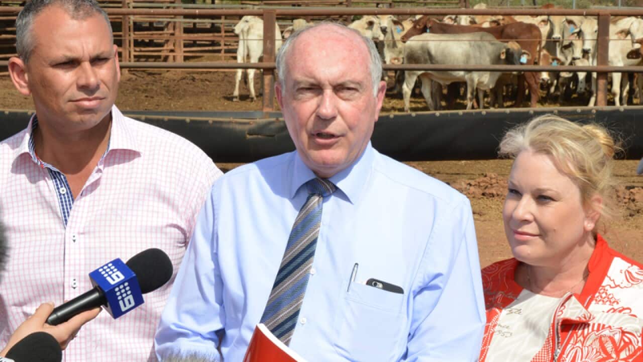 Adam Giles, Warren Truss, Natasha Griggs.