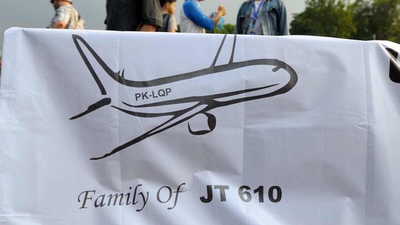 December 2018: The family of the victims of the Lion Air JT 610 held an action in Jakarta.