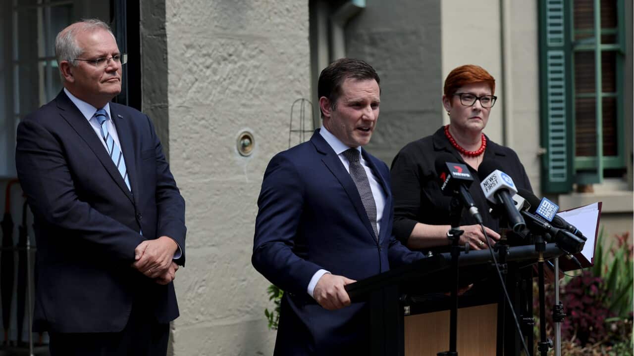 The federal government at a press conference in Sydney (AAP).jpg