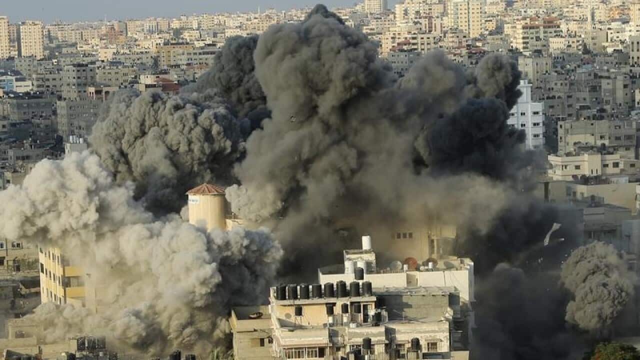 Gaza City under attack