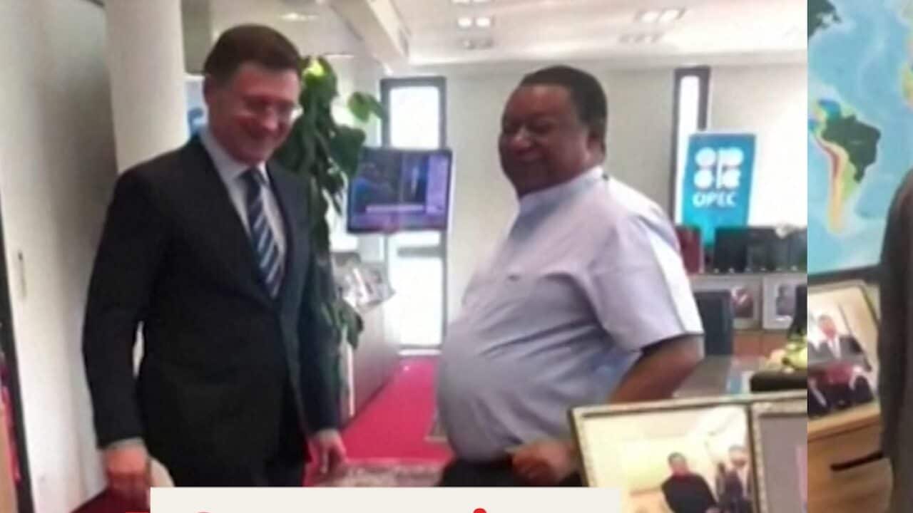 Avoiding hugs, OPEC officials greet with their feet amid virus outbreak