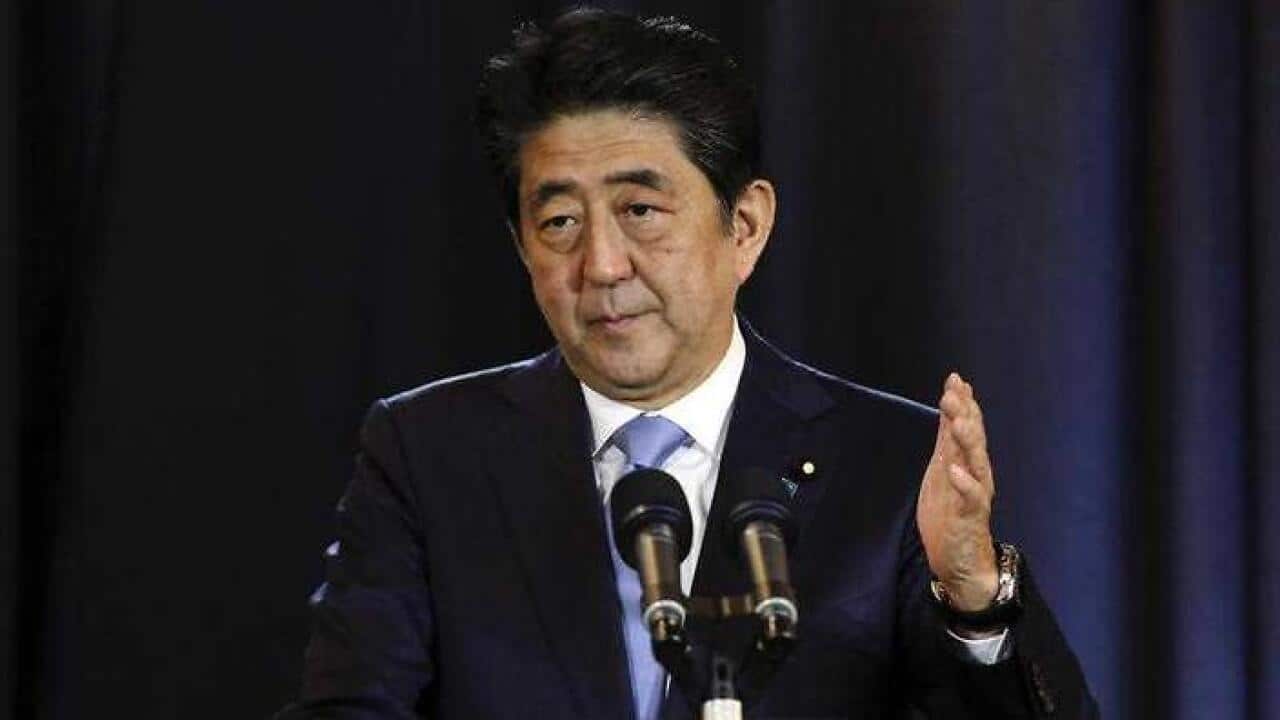 Japanese Prime Minister Shinzo Abe talks during a press conference in Buenos Aires, Argentina. (AAP)