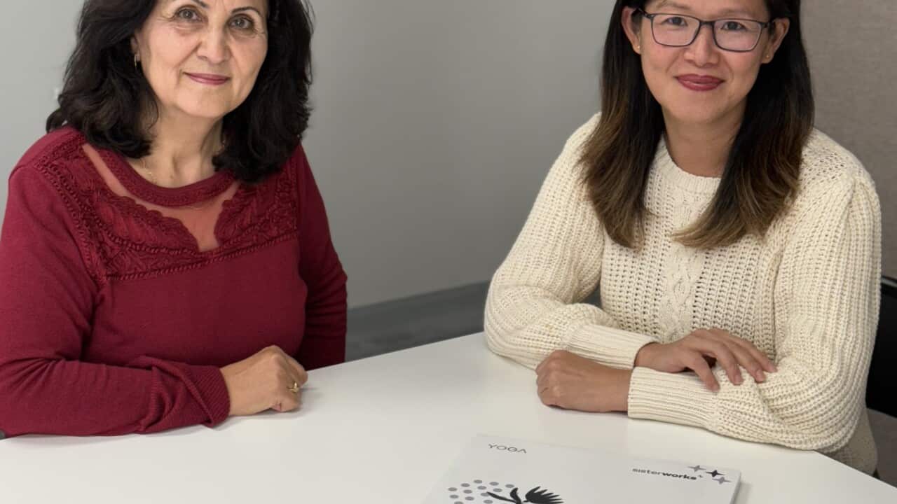 Sisterworks CEO Ifrin Fittock and program participant Fatemeh Zahra Hazrati (Supplied).jpeg