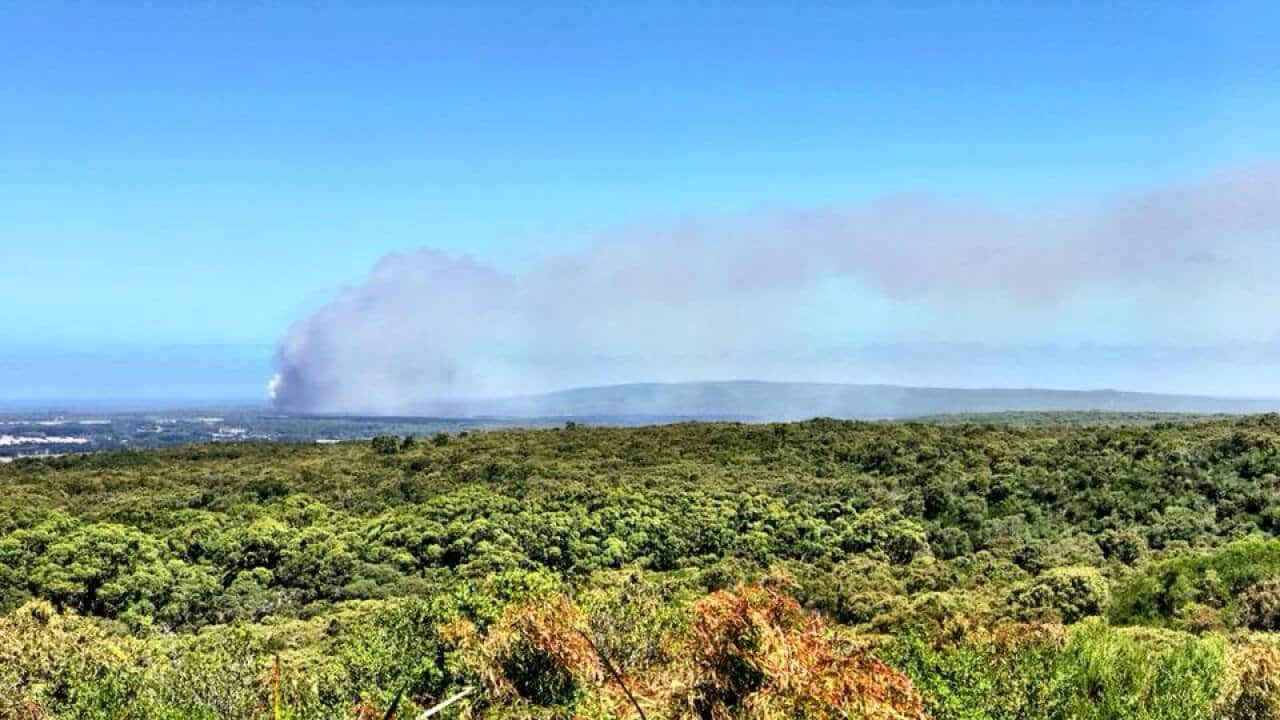 The Augusta fire from Boranup Lookout.