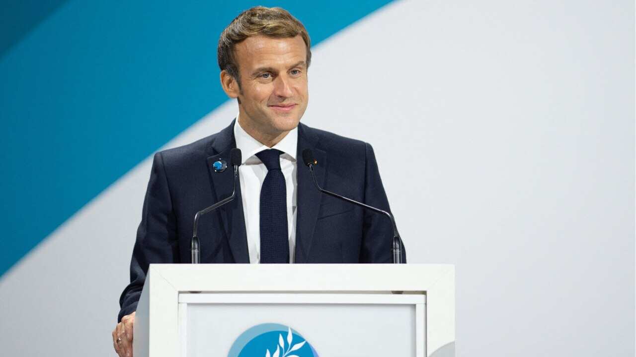 에마뉘엘 마크롱 프랑스 대통령/ Emmanuel Macron opens the Peace Forum in Paris