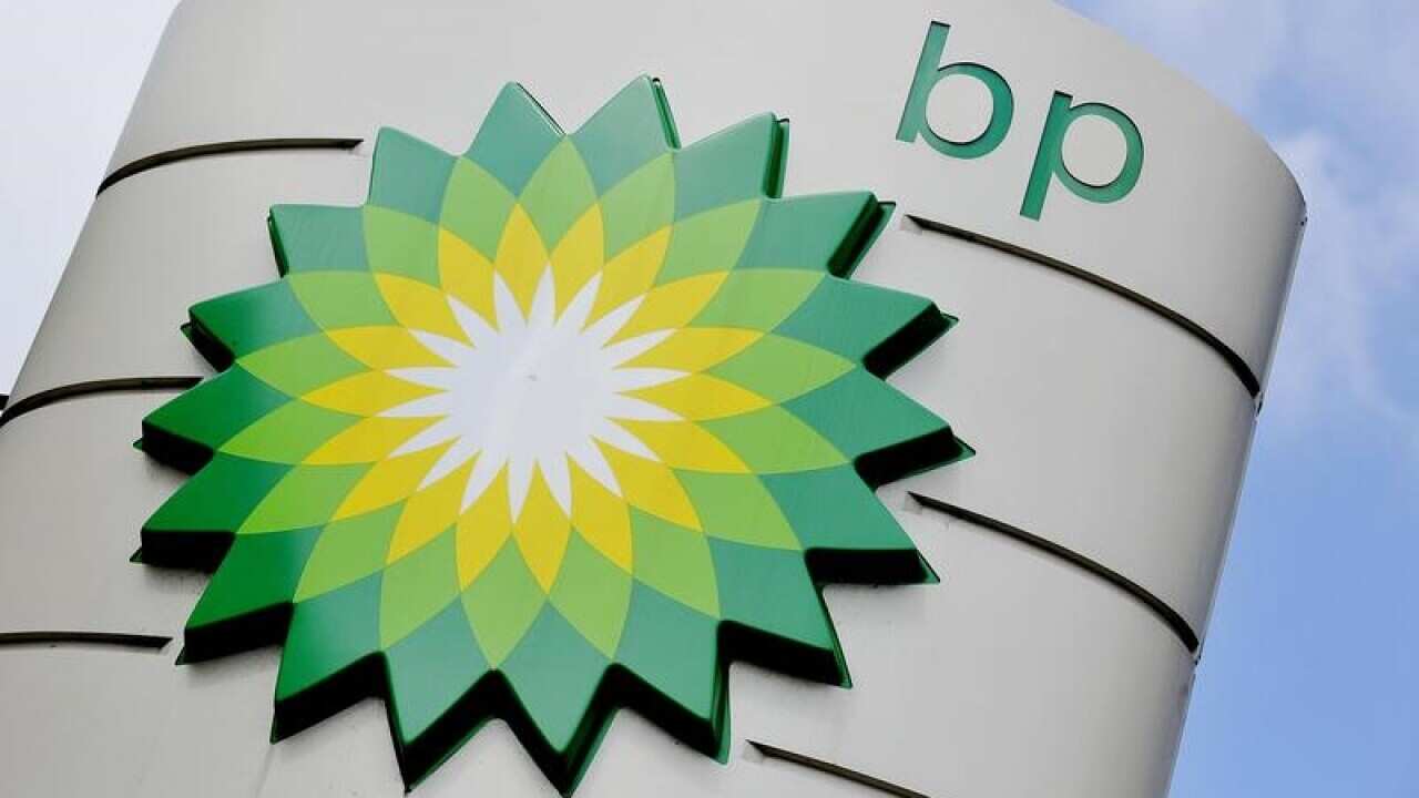 BP petrol station signage