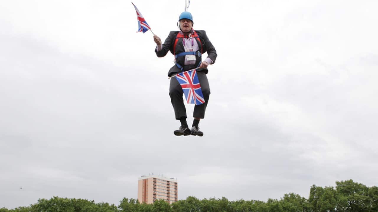 Boris Johnson Stuck On Zip Line