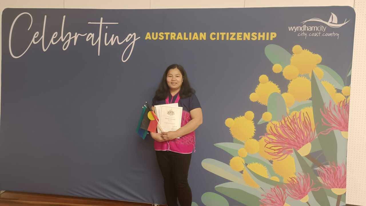 Naw Delia Htoo receives Australian Citizenship, 17th September 2024. Sources: Shining Ku