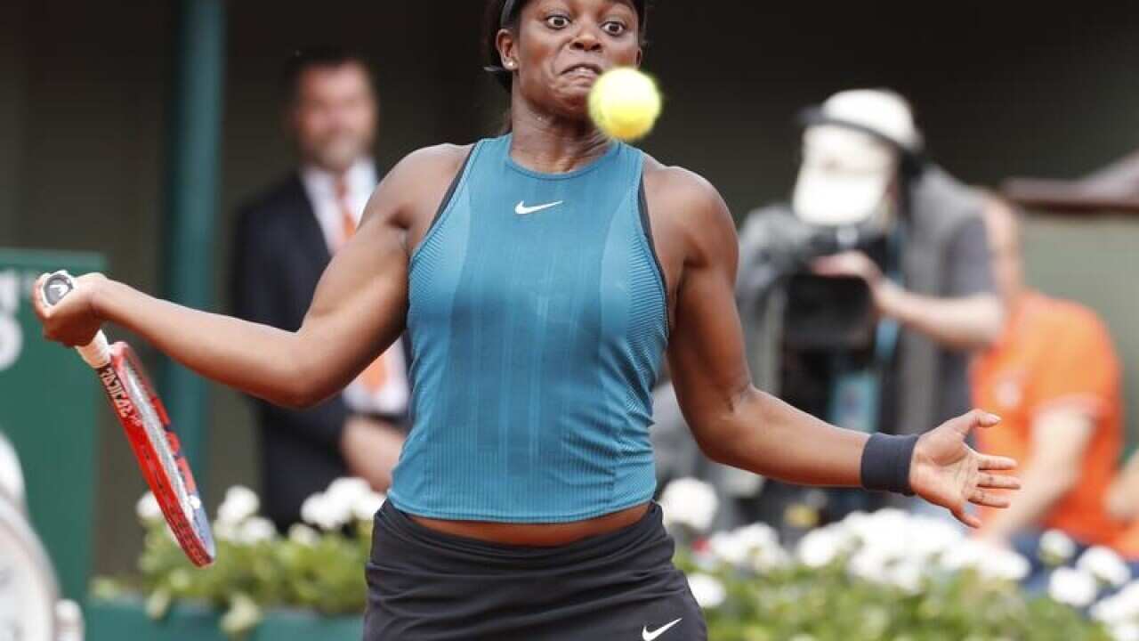 USA's Sloane Stephens in action