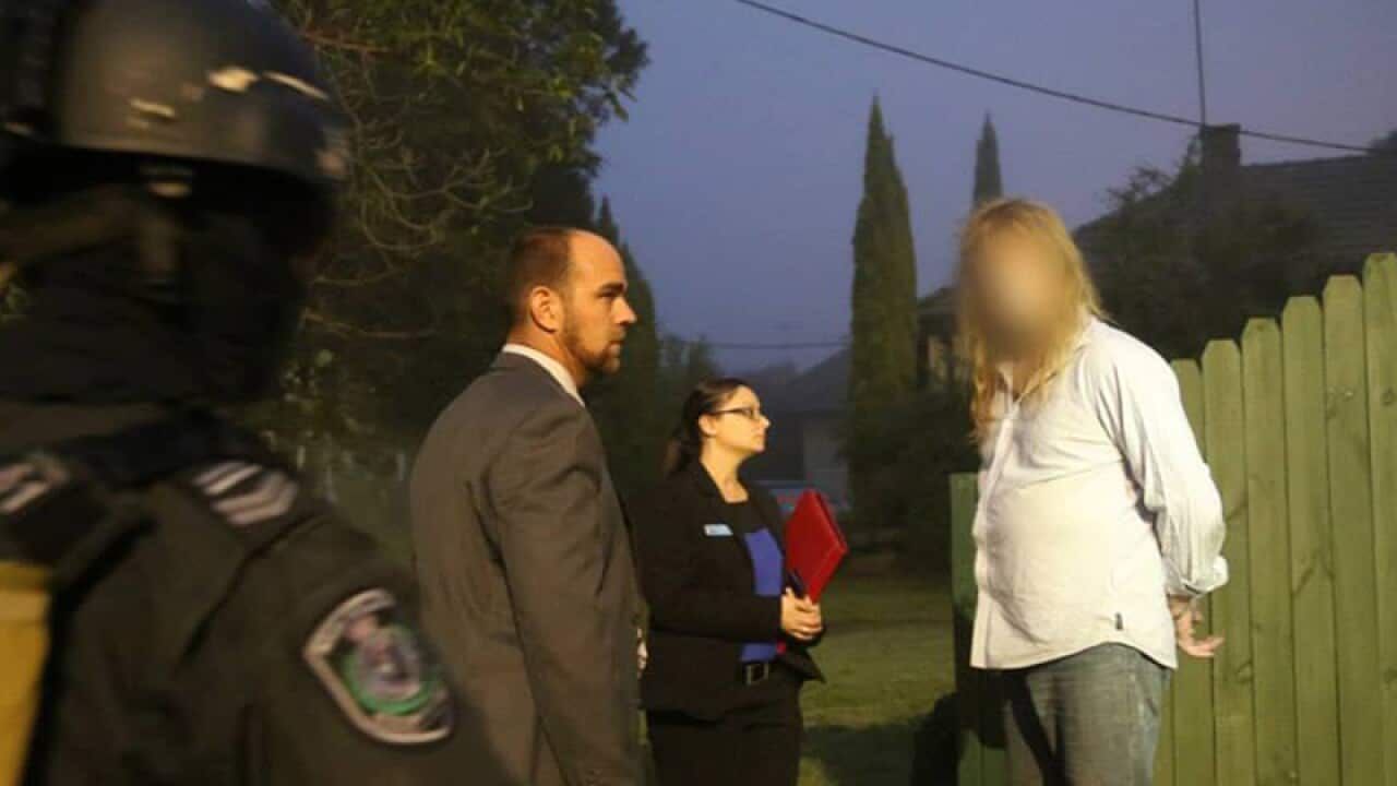 former Rose Tattoo drummer Paul DeMarco (R)