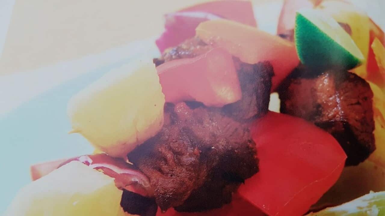 Capsicum and Beef Skewers