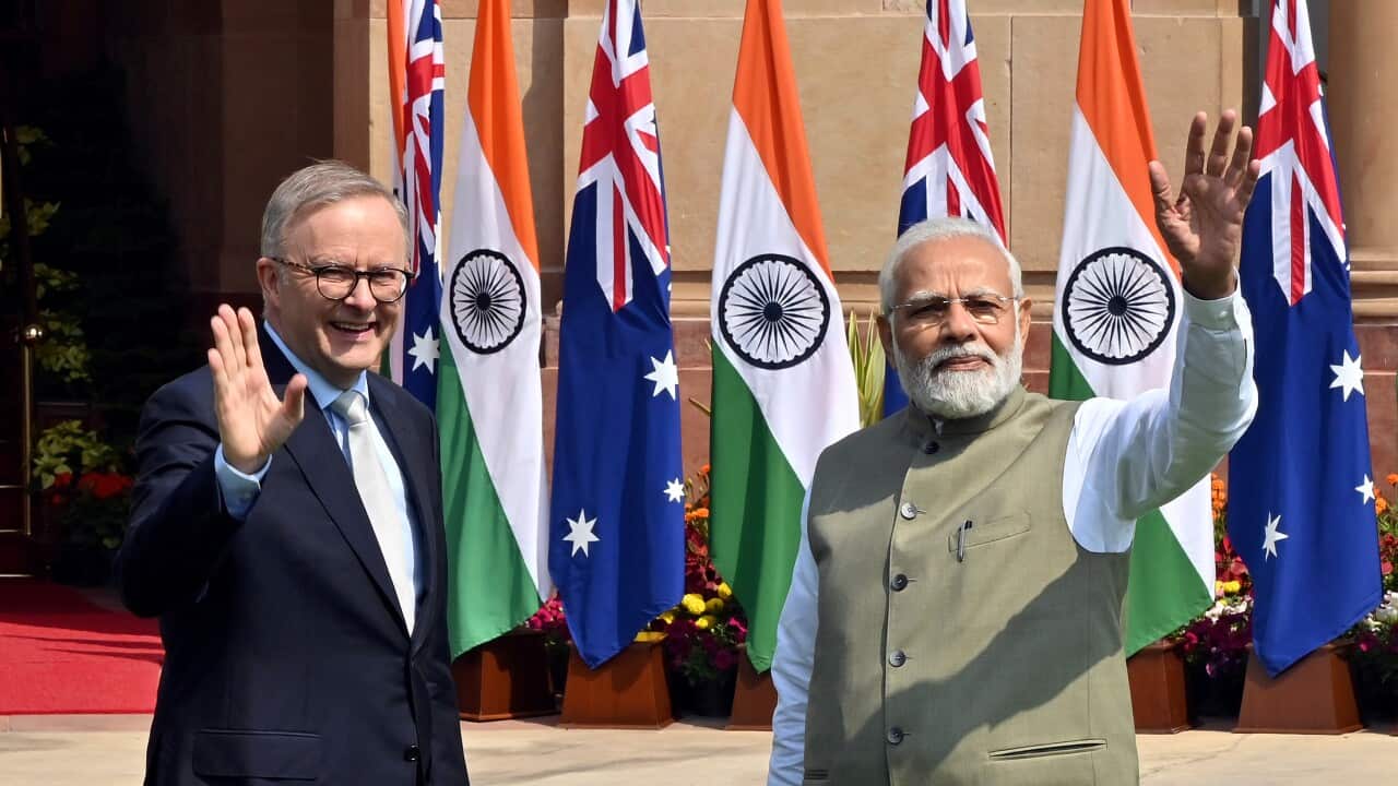 PM Narendra Modi meets Australian Prime Minister Anthony Albanese at Hyderabad House