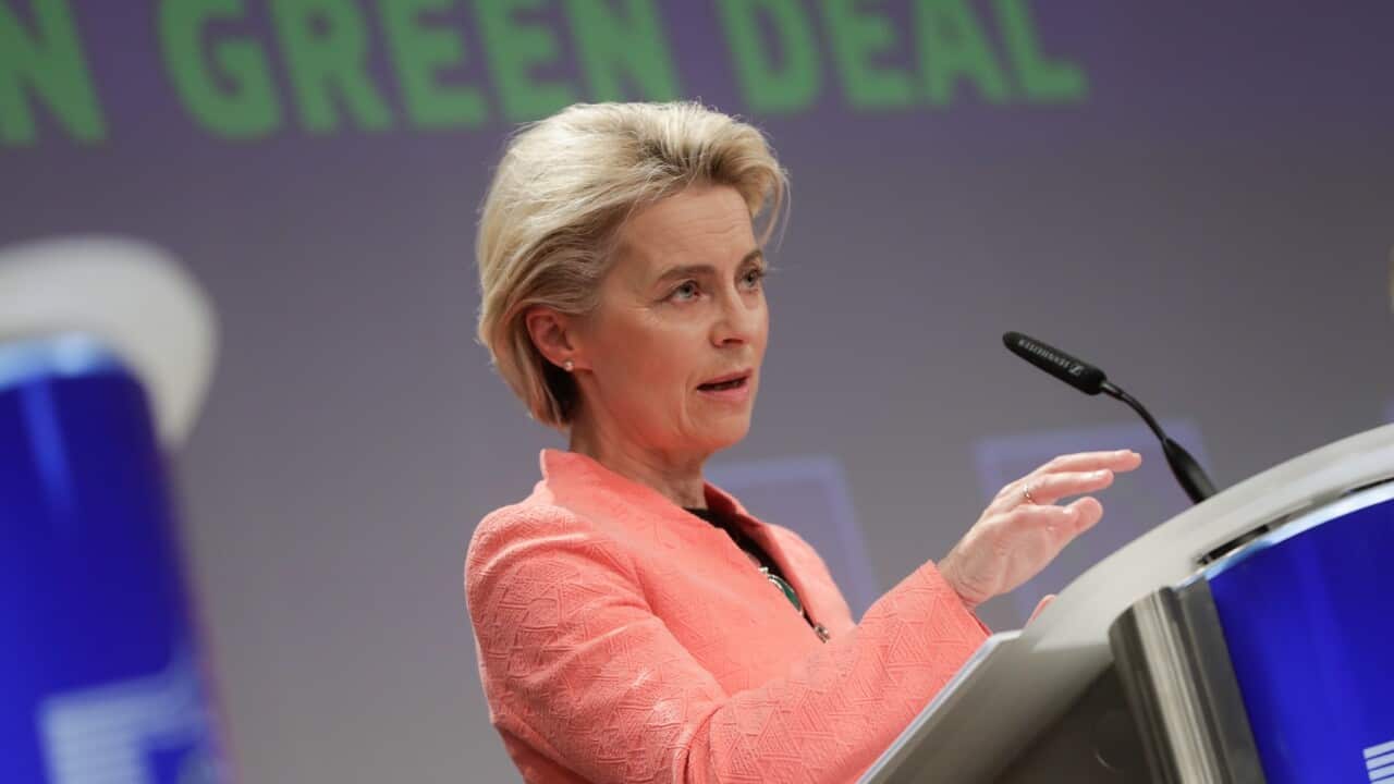 Ursula von der Leyen gives a press conference on delivering the European Green Deal