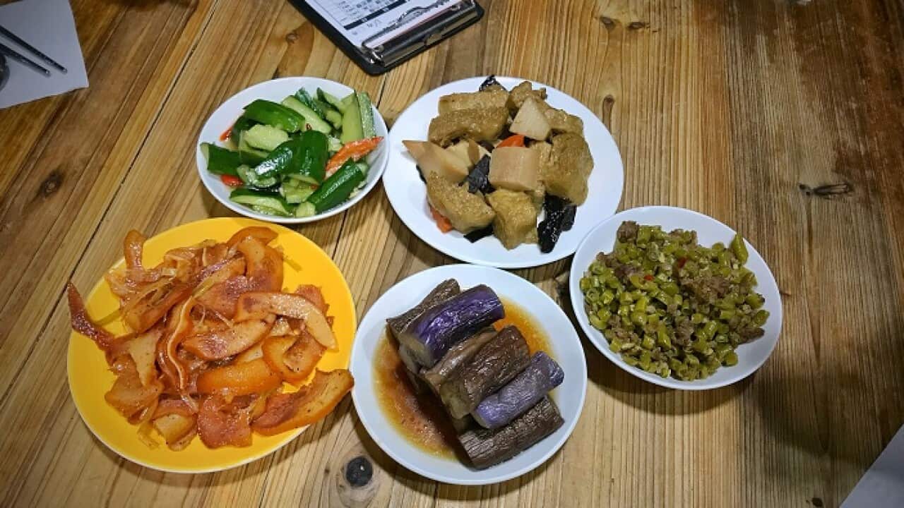 a Chinese feast with wood ear and fungus