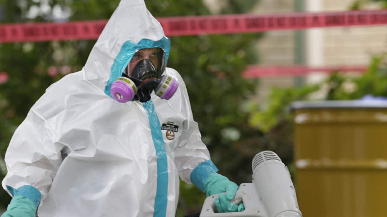 A hazmat worker