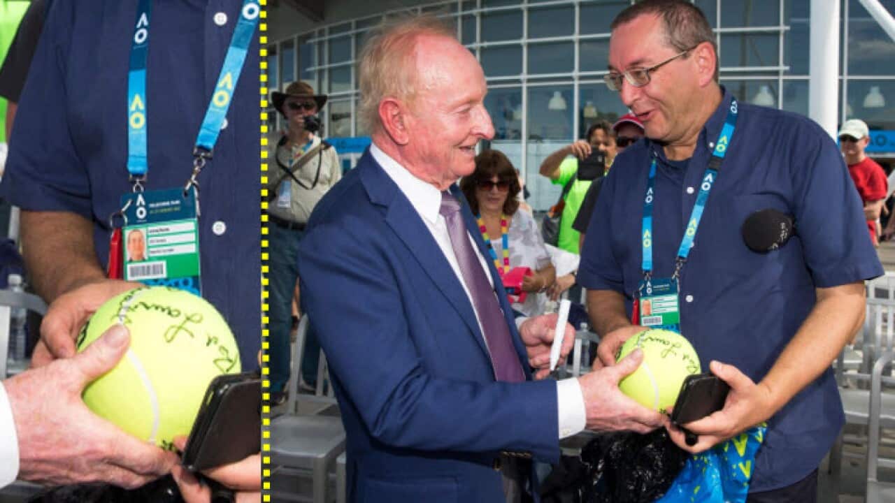 Rod Laver and Andrej Bucko