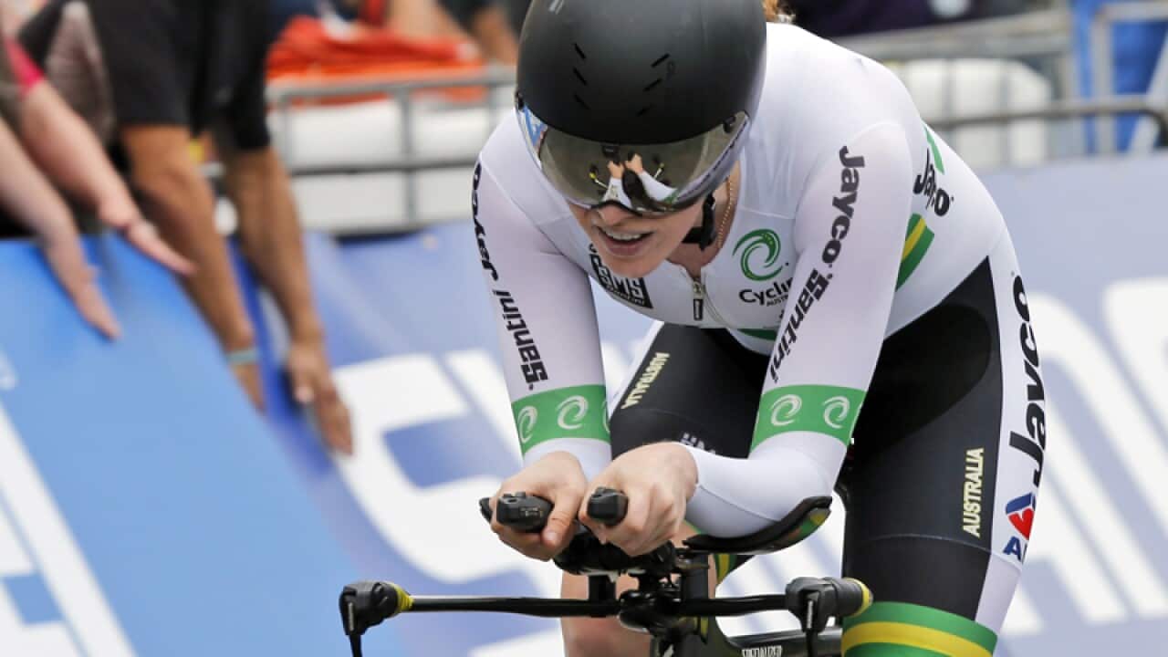 Anna-Leeza Hull during the Junior Women's Time Trials