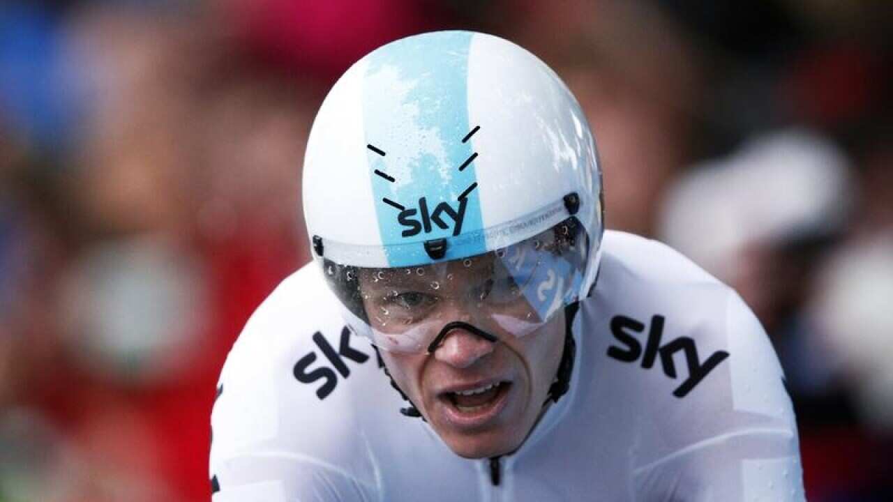 Chris Froome during the Tour de France time trial.