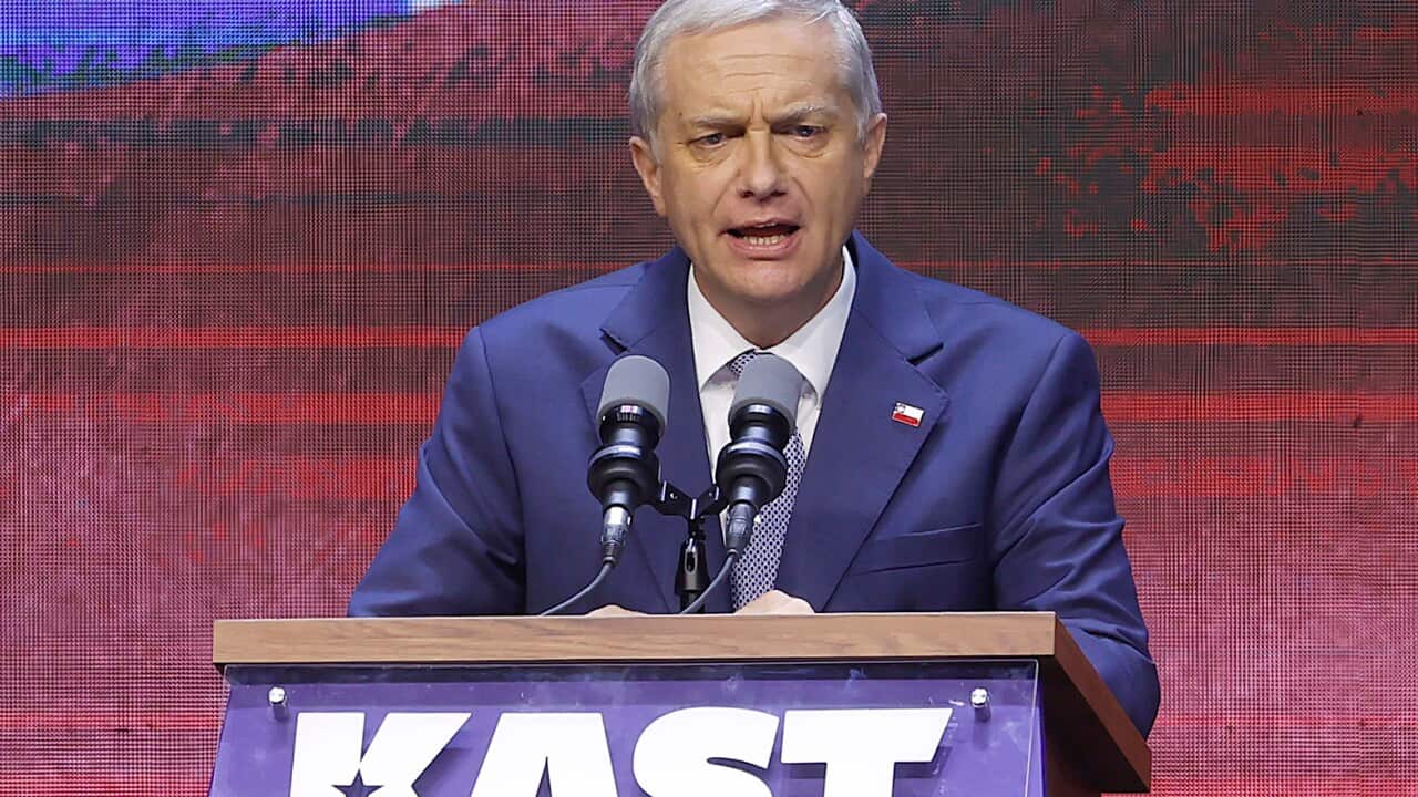 Chile's president-elect Jose Antonio Kast addresses supporters in Santiago after election victory