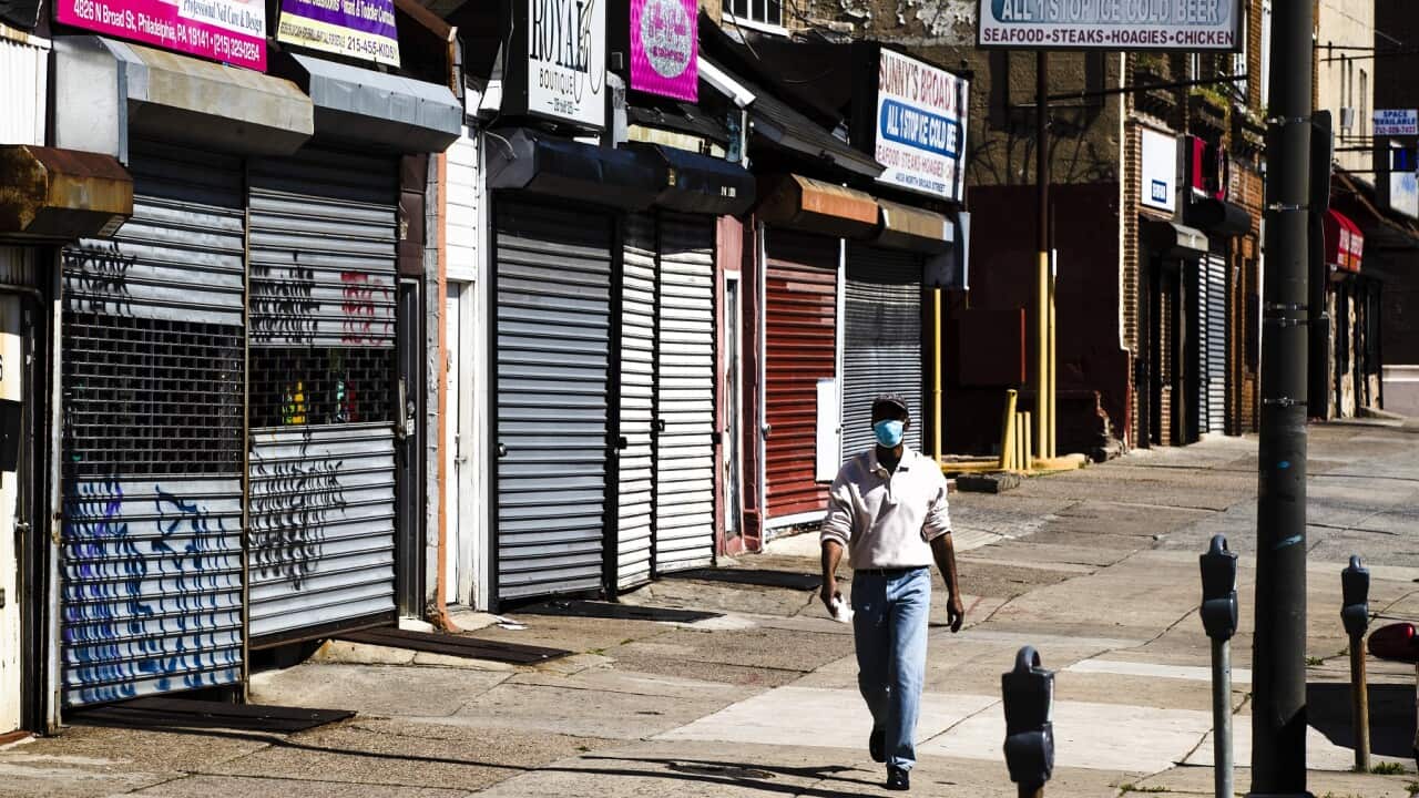 Shuttered businesses in Philadelphia - US unemployment has jumped this week