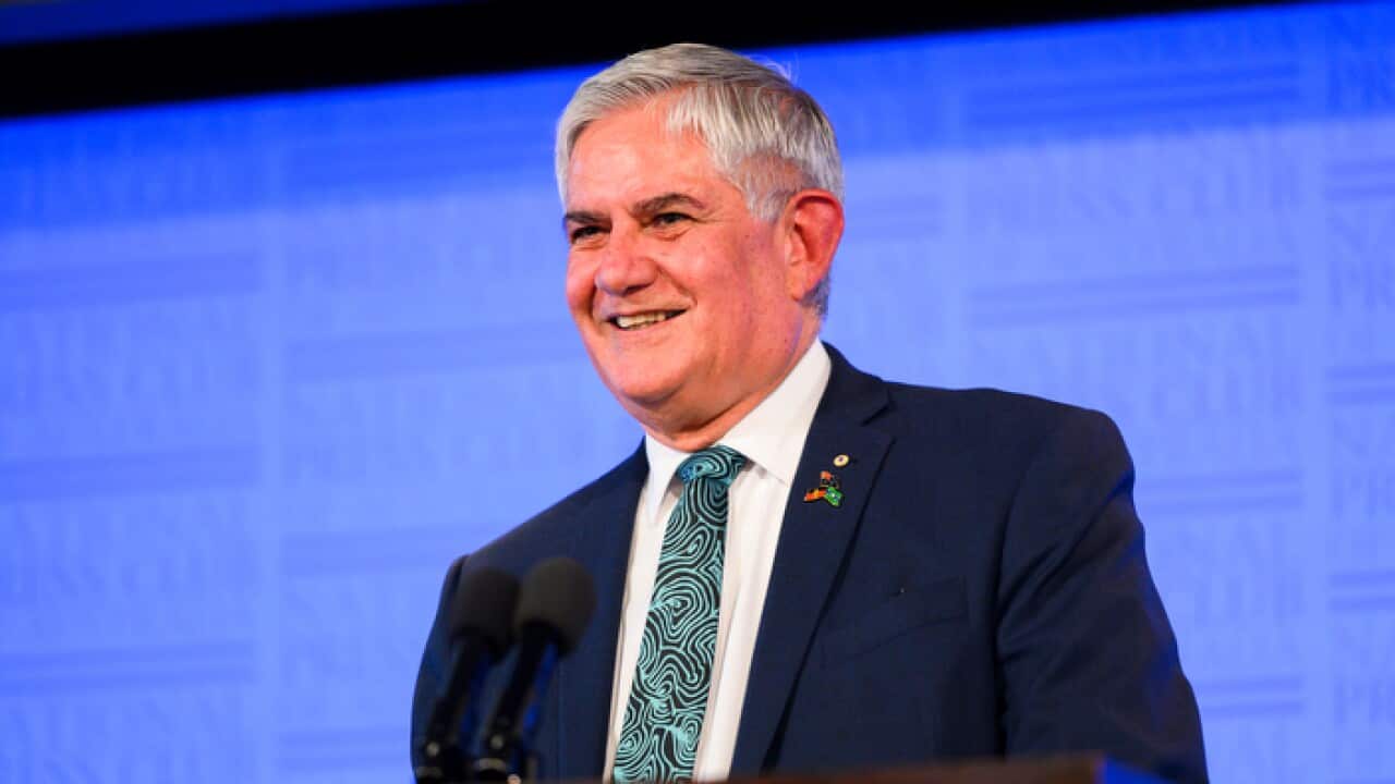 Minister for Indigenous Australians Ken Wyatt speaks at the National Press Club in Canberra, Wednesday, July 10, 2019. (AAP Image/Rohan Thomson) NO ARCHIVING