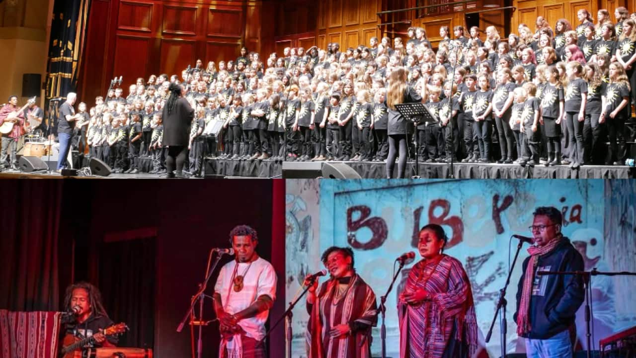 Konsertu  "The BOITE School Chorus" no "Hamoris Lian Timor" husi Wantok Music iha Melbourne