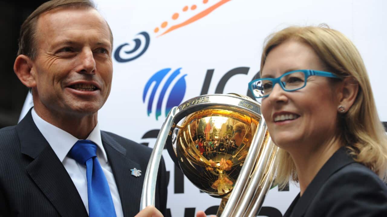 PM Tony Abbott and NSW sports minister Gabrielle Upton