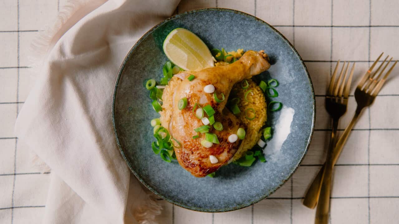 Vietnamese roasted chicken rice