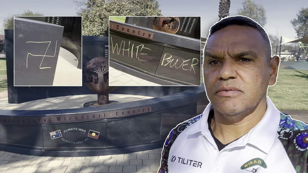 racist graffiti nazi narrandera wiradjuri memorial
