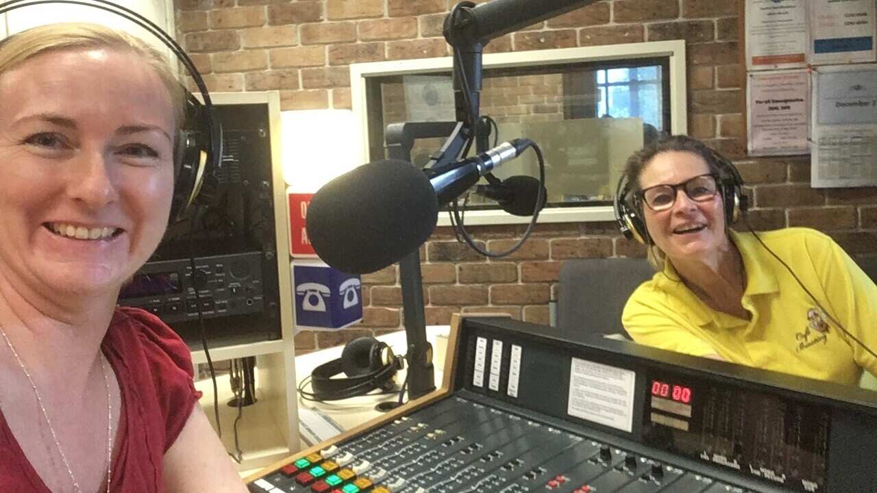 Alice Aulbach (rechts) im BRS Studio mit Katharina Loesche