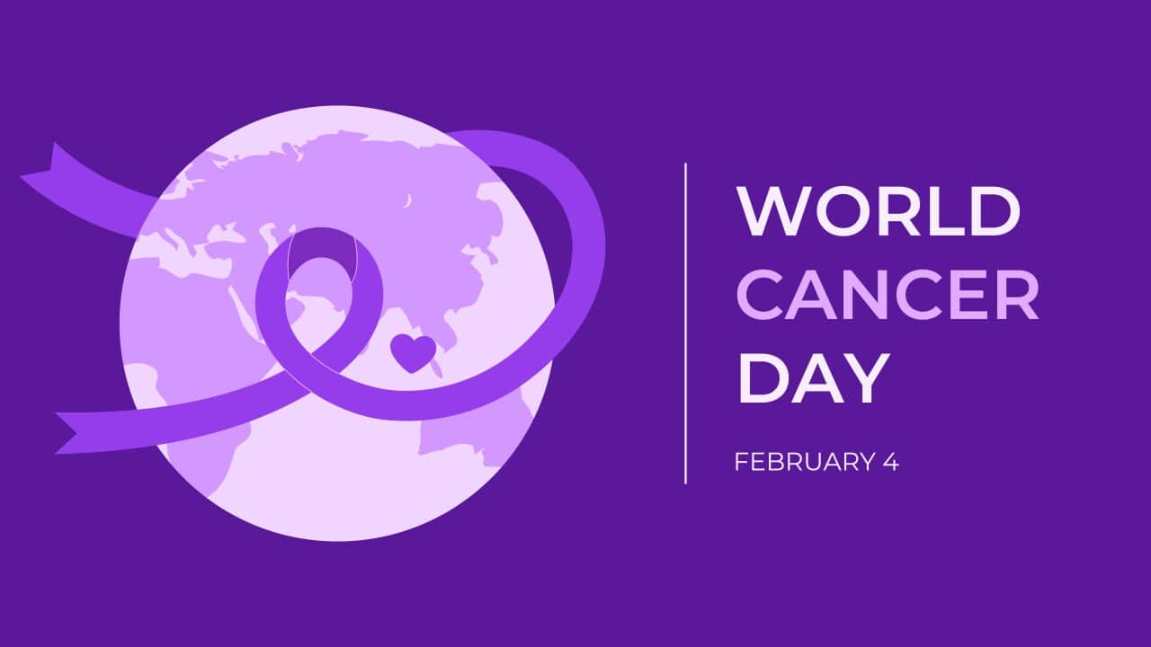 World Cancer Day, February 4th, awareness horizontal banner illustration